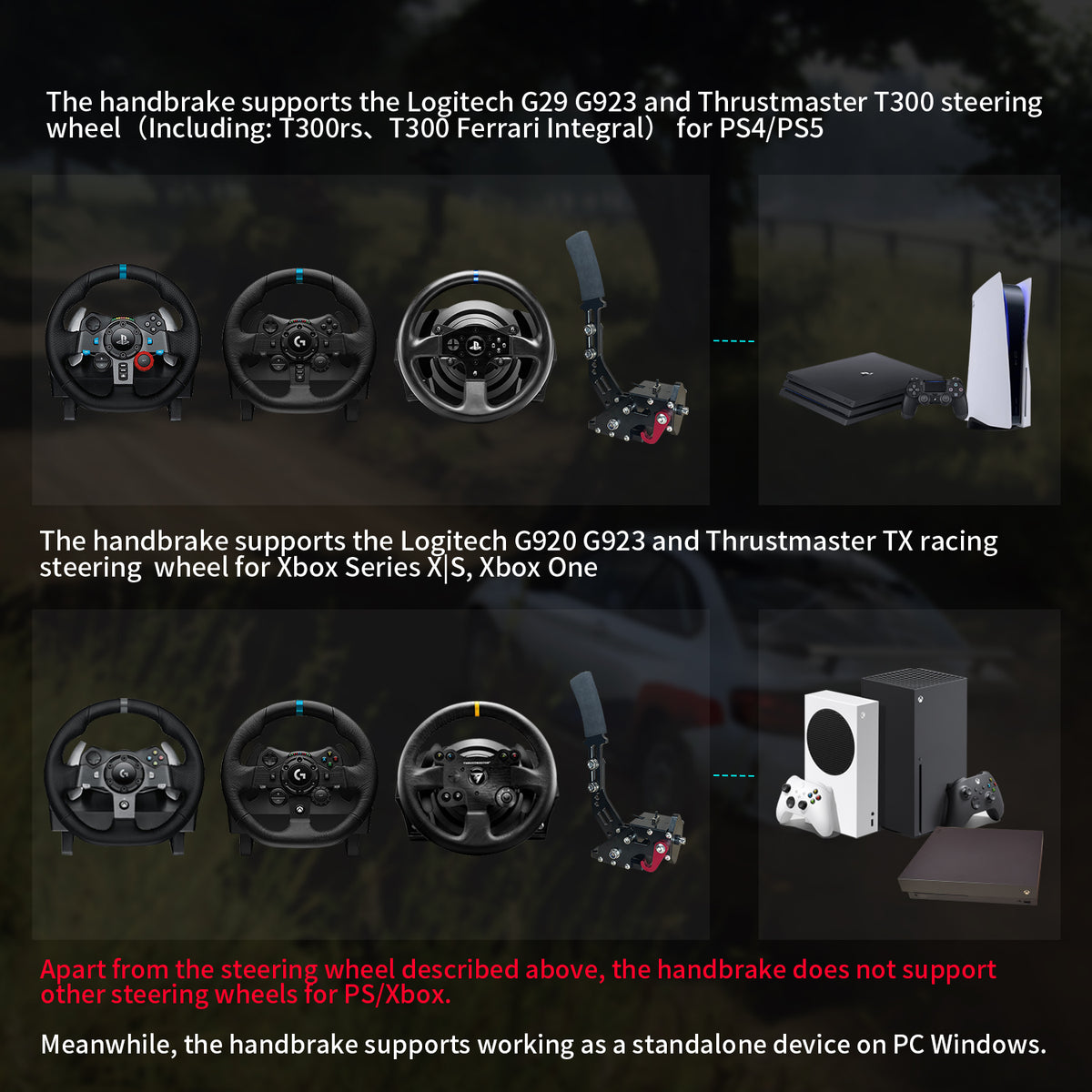 Sim Racing Handbremse - Schwarz